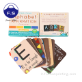 Prime parole personalizzate per bambini alfabeti flash scheda